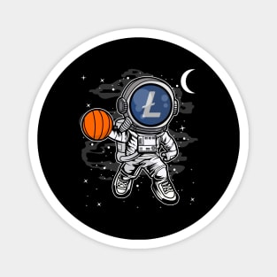 Astronaut Basketball Litecoin LTC Coin To The Moon Crypto Token Cryptocurrency Blockchain Wallet Birthday Gift For Men Women Kids Magnet